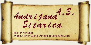Andrijana Sitarica vizit kartica
